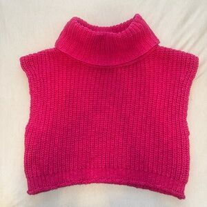Vibrant Fuchsia Cowl Neck Sweater